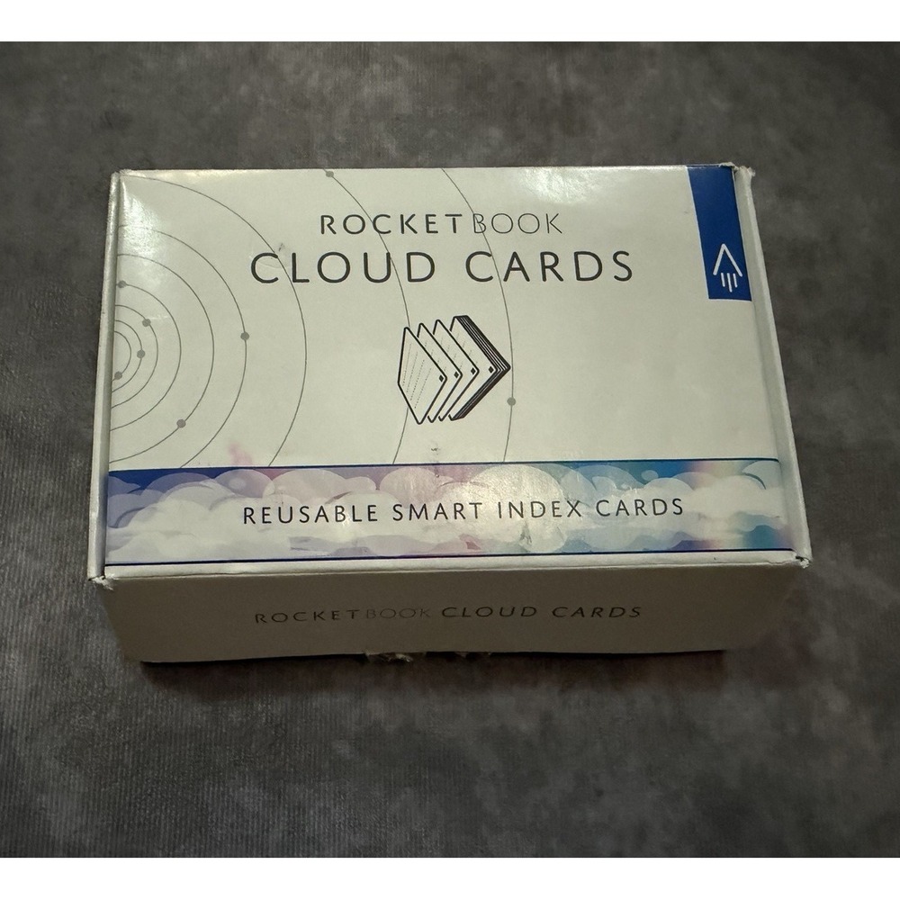 Rocketbook Cloud Cards Reusable Smart Index Cards, Model Cloud Cards, CRD80PK